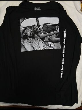Cheech & Chong Black Long-Sleeve Graphic Tee